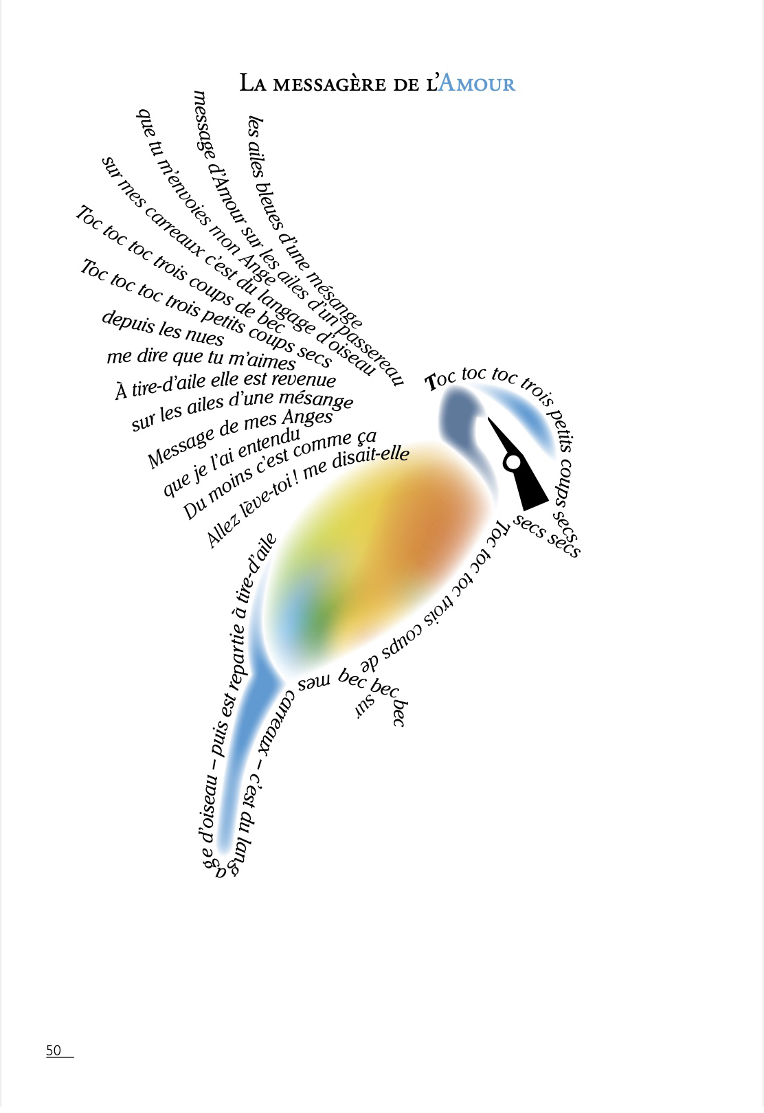 Amstramgram Pic et pic et calligrammes - calligramme en couleur